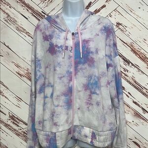 Tek Gear Tie-Dye Hoodie - Pink, Purple, Blue